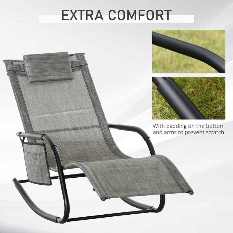 Rocking Garden Lounger Outsunny