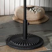 Outsunny Garden 15kg Round Parasol Base Cement Outdoor Umbrella Weight Stand Black Outsunny