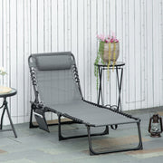 Portable Sun Lounger For Beach, Garden, Pool Outsunny