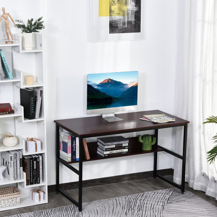 Home Office Desk with Shelf & Adjustable Feet