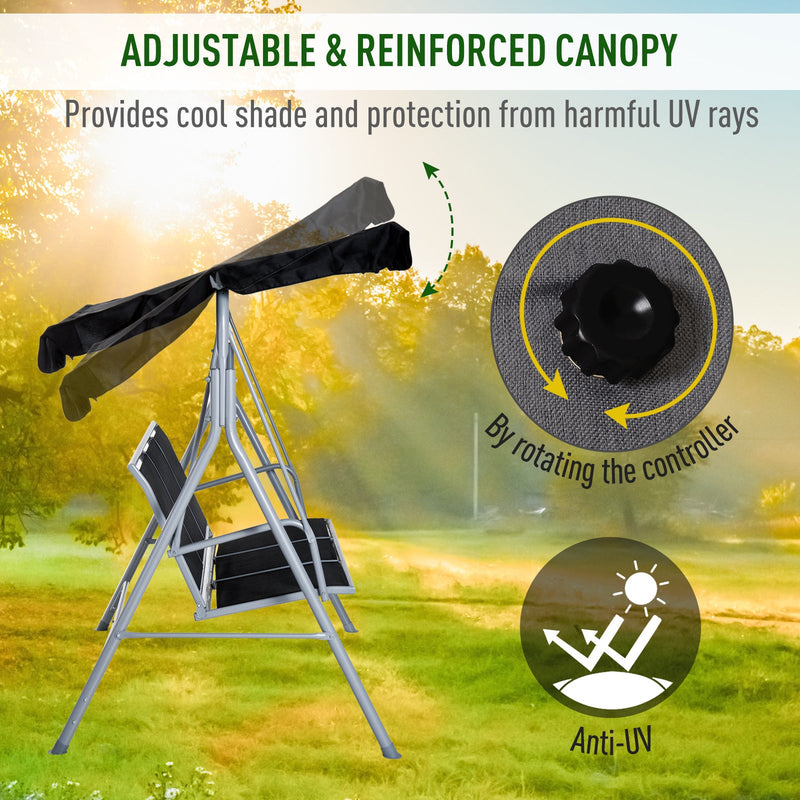 3 Seater Swing Chair Outsunny