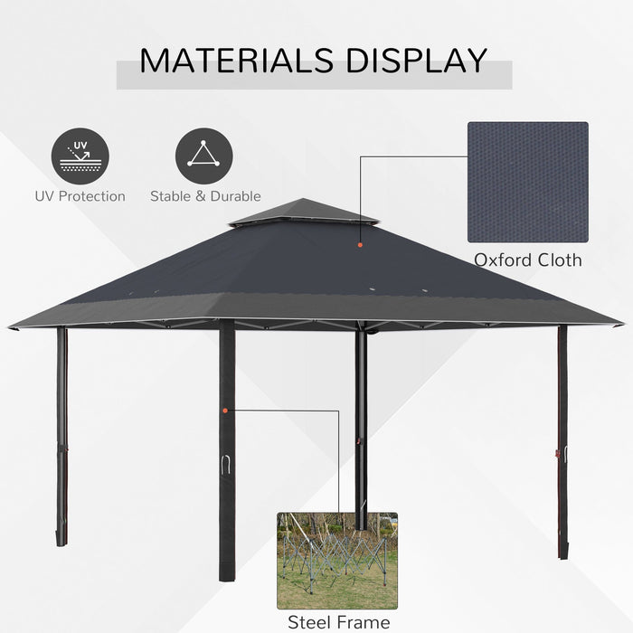 4x4 Pop Up Gazebo, Double Roof, Water & UV Resistant