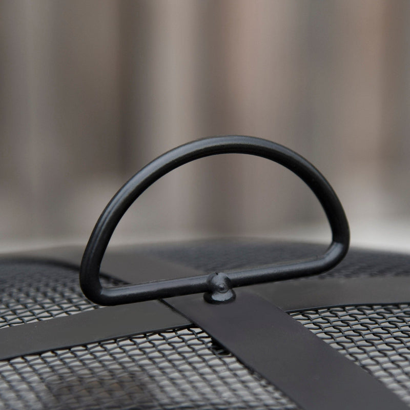 2-in-1 Outdoor Fire Pit BBQ Grill, Steel, 30"