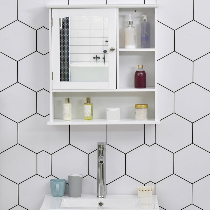 Wall Mounted Bathroom Cabinet with Mirror, White