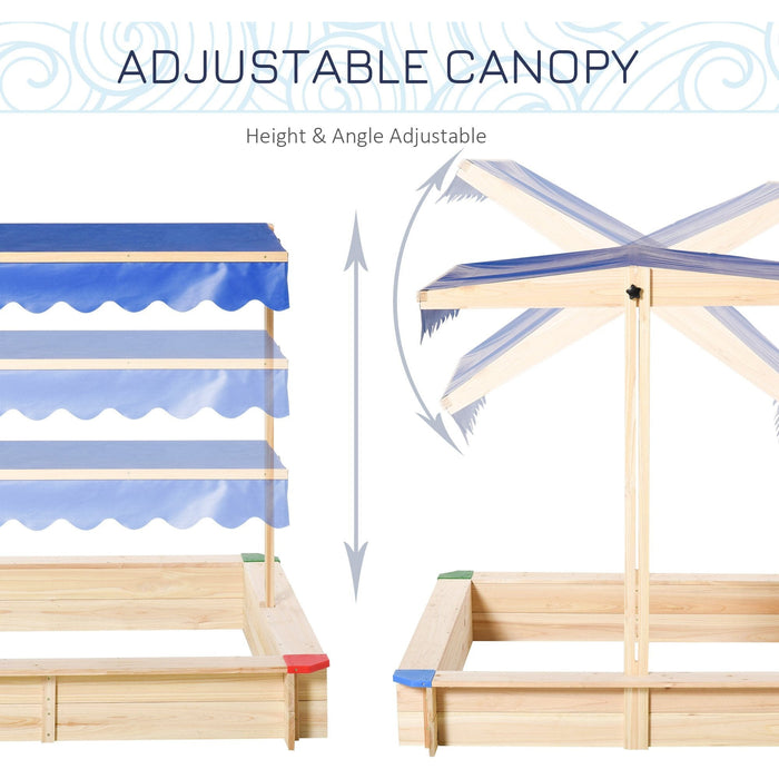 Sand Pit With Sun Shade For Kids