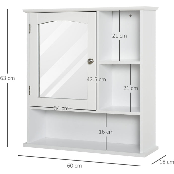 Wall Mounted Bathroom Cabinet with Mirror, White