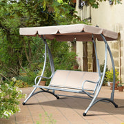 Deluxe 3 Seater Garden Swing Chair with Adjustable Canopy Outsunny