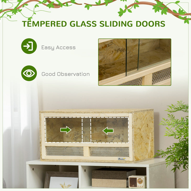 Reptile House With Transparent Doors - For Lizards