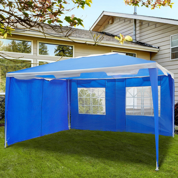 3x4 Gazebo With 2 Sides, Marquee Party Tent, Patio, Garden