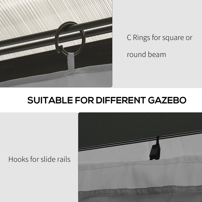 Sides For Gazebo, 4-Pack, Universal, Fits Most 3x4m Gazebo