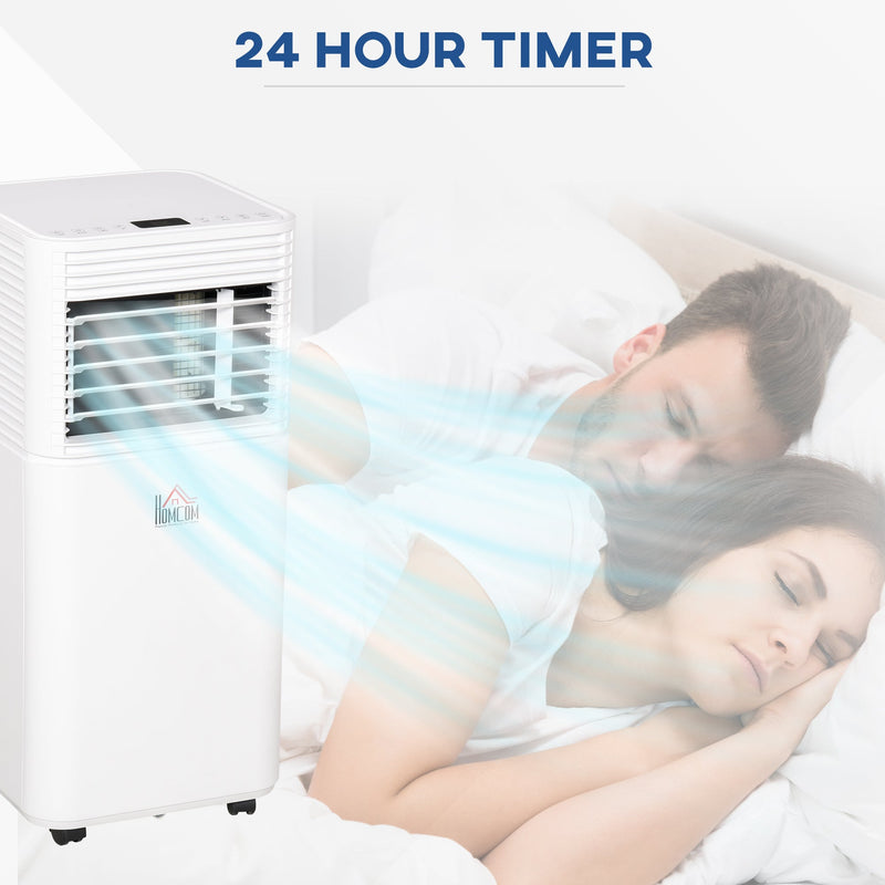 9000 BTU 4-In-1 Portable AC w/ Remote, LED Timer Homcom