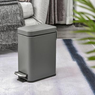 Small Pedal Bin, Soft-Close Lid Homcom