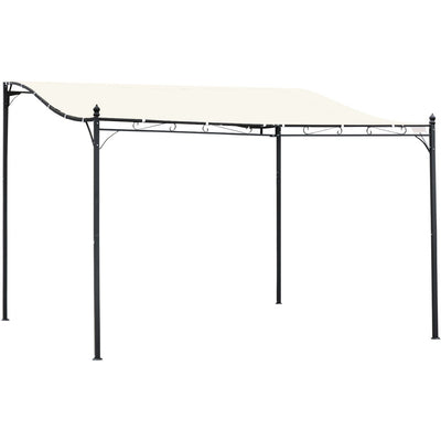 Wall Mounted Gazebo Canopy, Steel Frame, 4 x 3m Outsunny