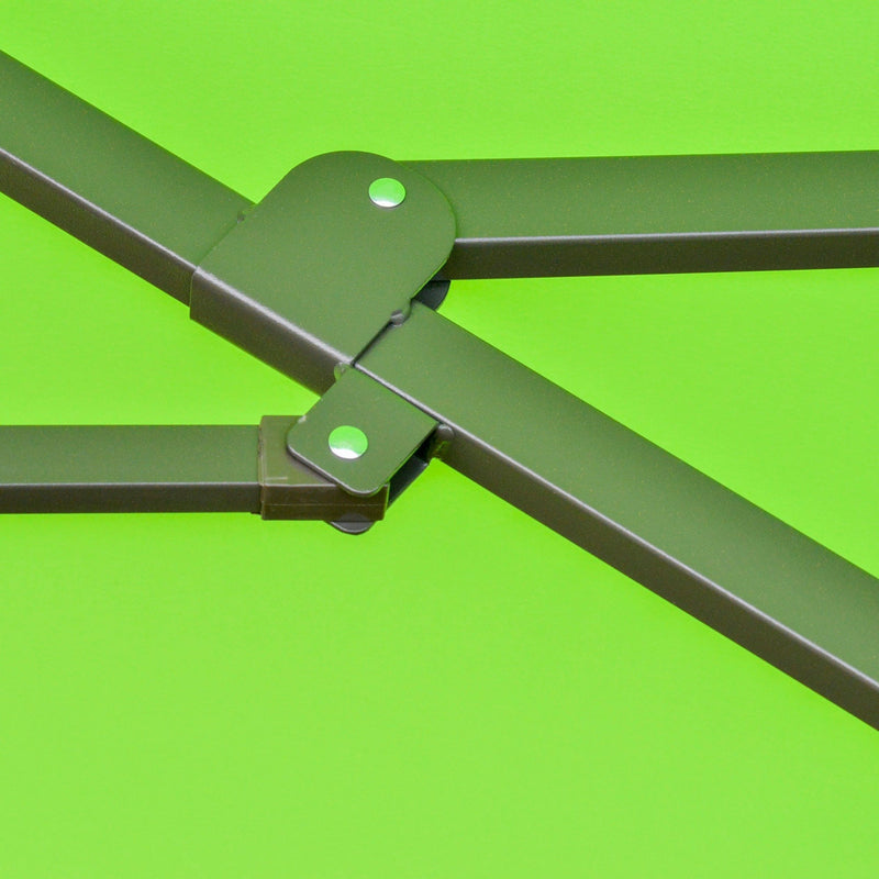 4.6m Double Sided Parasol With Crank Handle, Cross Base