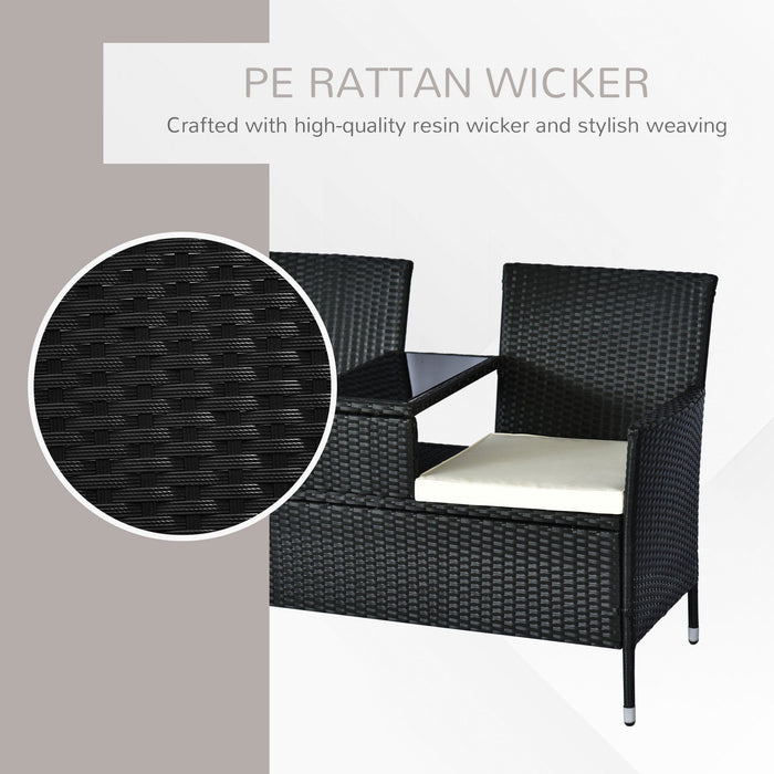 Rattan Garden Love Seat