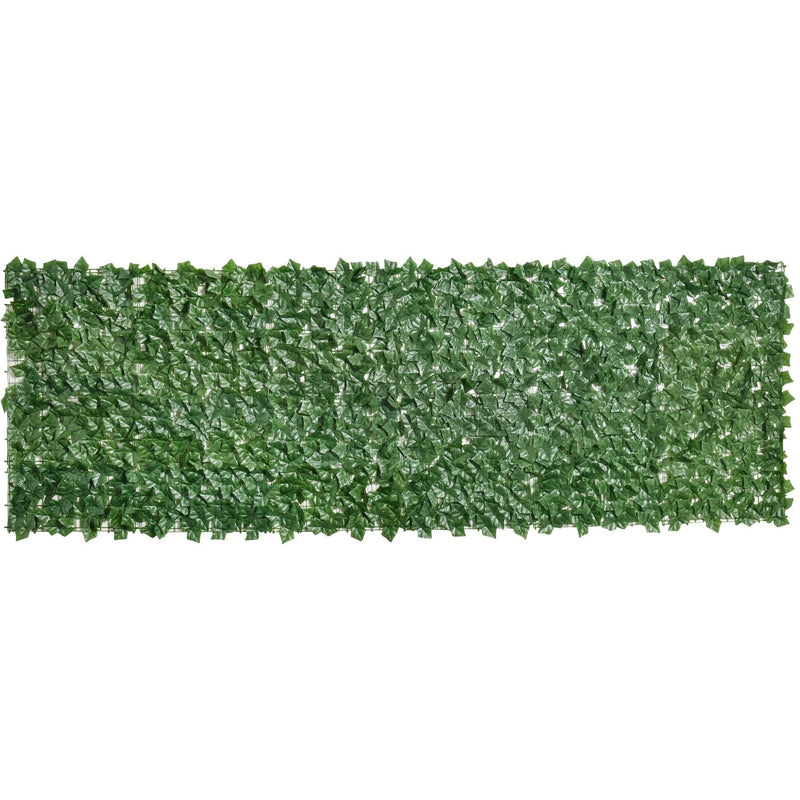 Artificial Leaf Hedge Screen, 3M x 1M, Outdoor/Indoor, Green