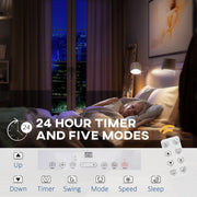 HOMCOM 12,000 BTU Portable Air Conditioner Dehumidifier Cooling Fan for Room up to 25m², with Remote, LED Display, 24H Timer, Window Mount Kit, White Homcom