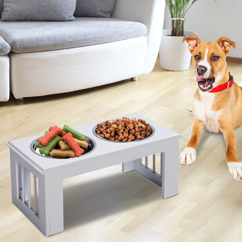 Stainless Steel Pet Feeder, 58.4x30.5x25.4cm