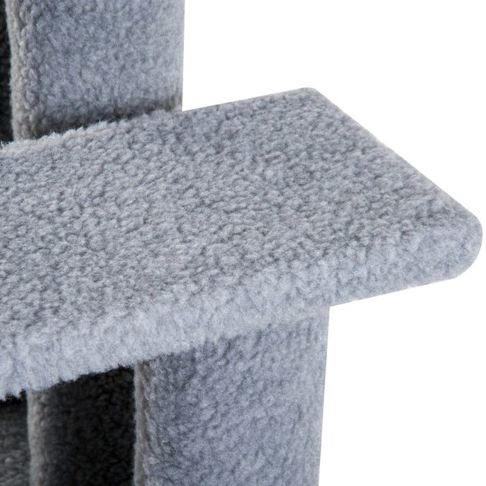 Grey 4-Step Pet Stairs (63.5x43x60cm)