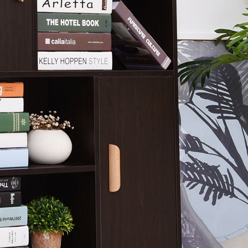 Sideboard Bookshelf, 2 Cupboards, 4 Shelves, 80x23x123cm