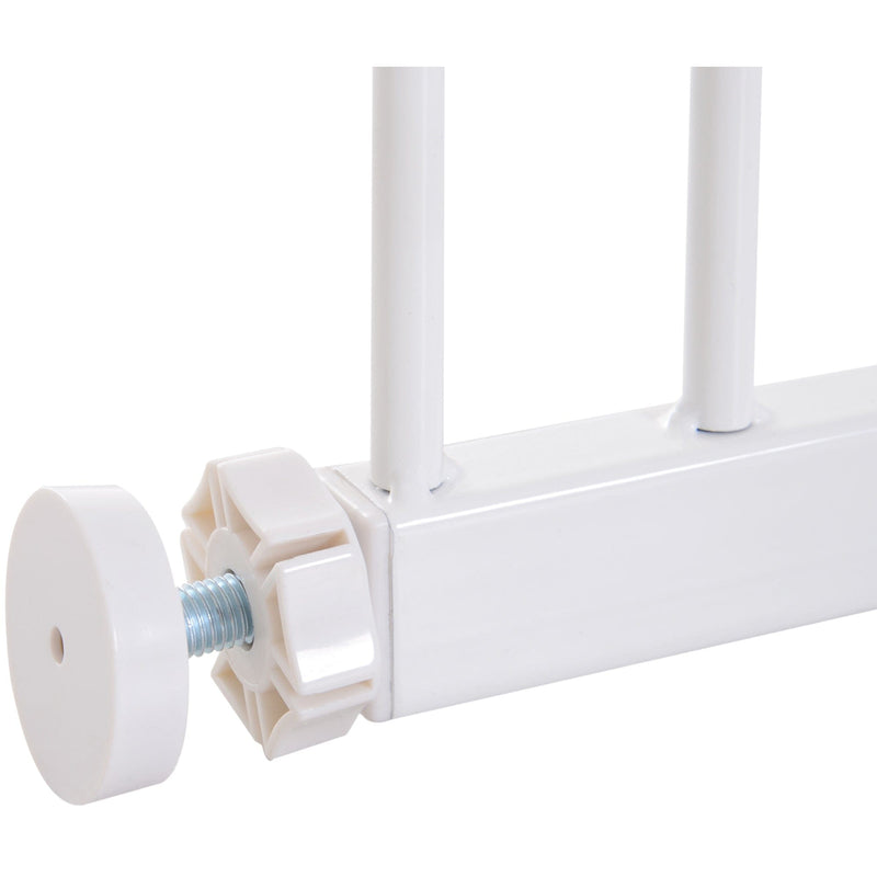 Pressure Fit Pet Safety Gate, Metal Fence, 72-107cm, White