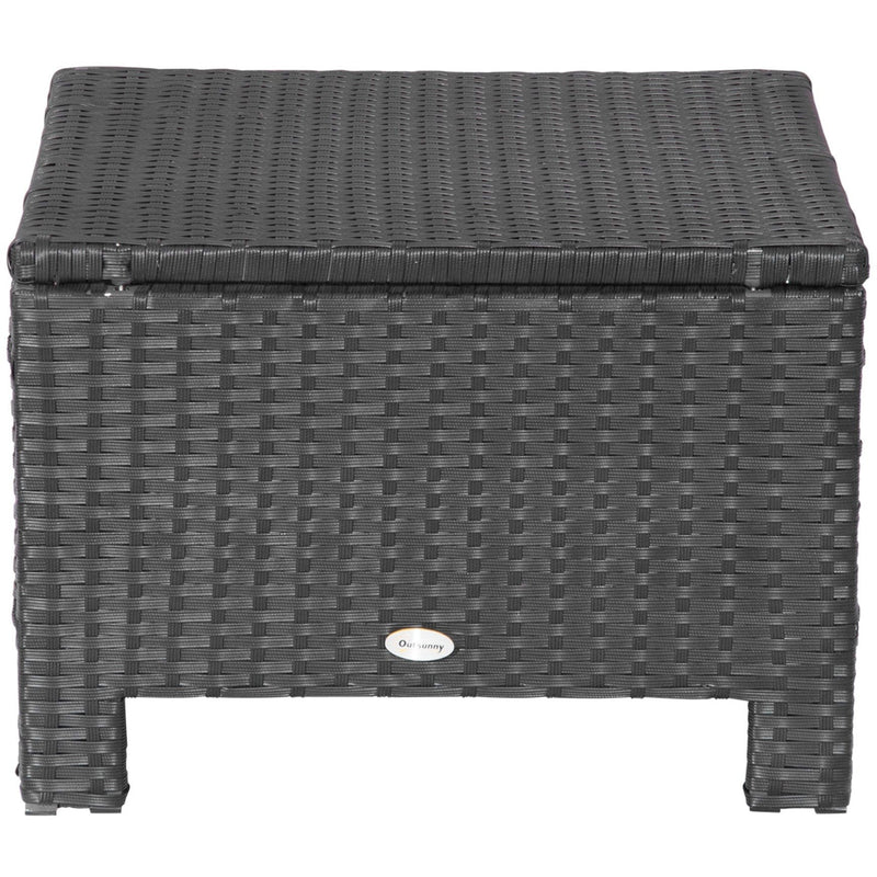 Patio Furniture Footstool With Cushion for Outdoor, 50cm