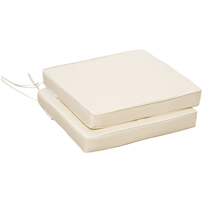 Outsunny Seat Pads, 45x45cm, Cream (Set of 2) Outsunny