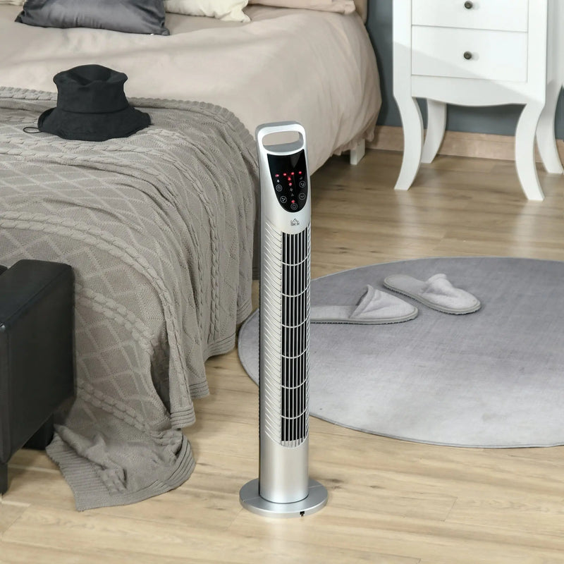 40W Tower Fan with Remote, Oscillation, 3 Speeds, 78.5H cm Homcom