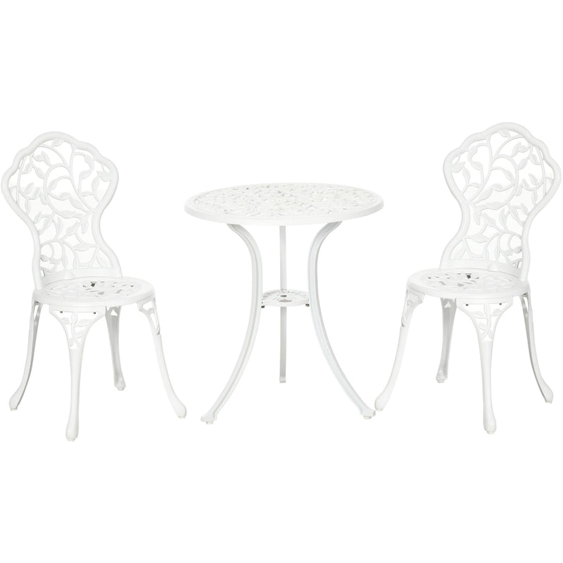 White Metal Garden Bistro Set