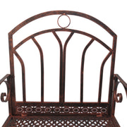 Garden Rocking Chair for Easy Outdoor Relaxation with Wide Seat and Armrests Bronze Red Outsunny