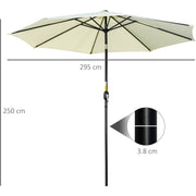 3m Garden Parasol - Beige Outsunny