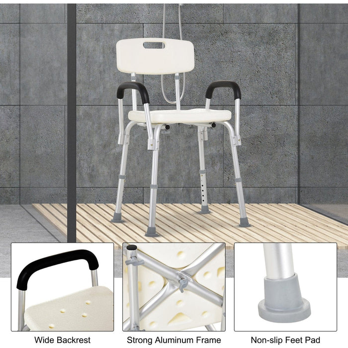 Shower Seat With Back and Arms