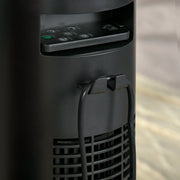 46" Oscillating Tower Fan, 3 Speed, Remote, 12h Timer, Black Homcom