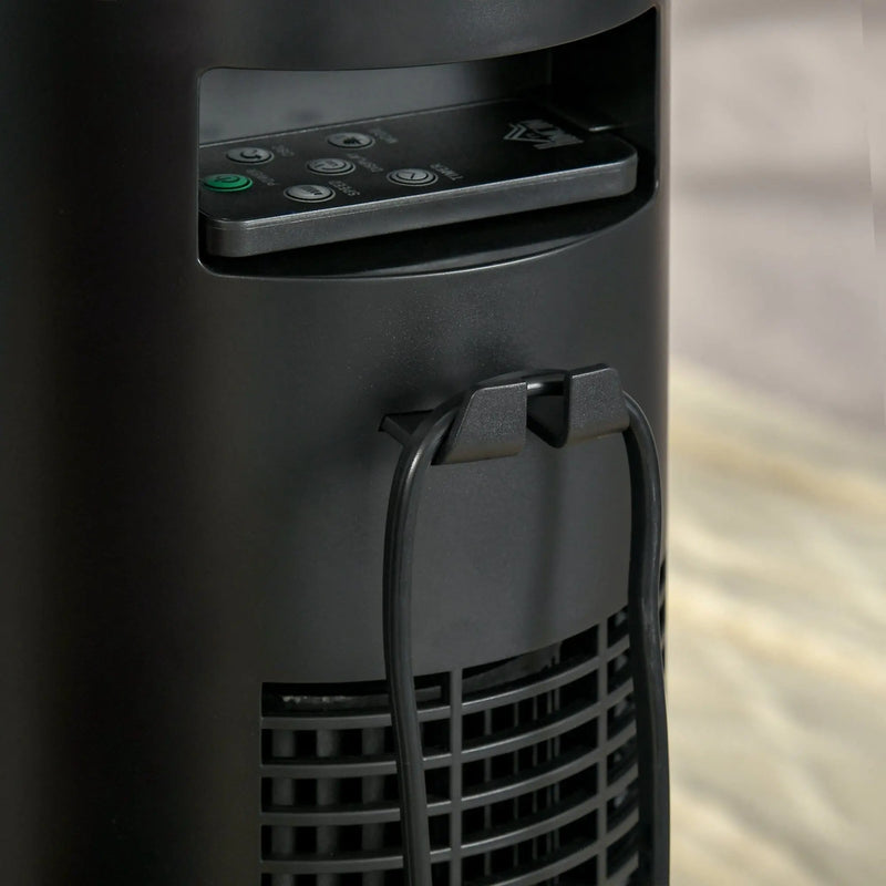 46" Oscillating Tower Fan, 3 Speed, Remote, 12h Timer, Black Homcom