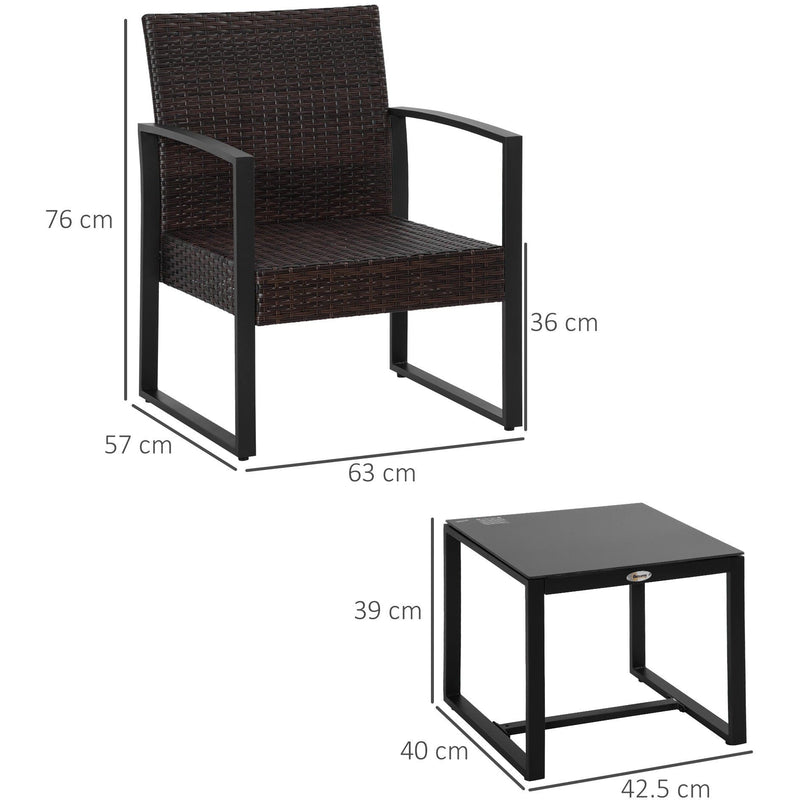 Rattan Bistro Set For 2