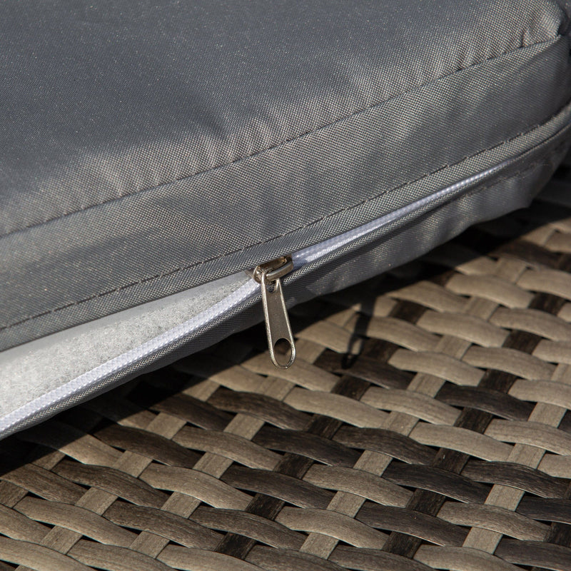 Rattan Garden Day Bed With Canopy, Grey