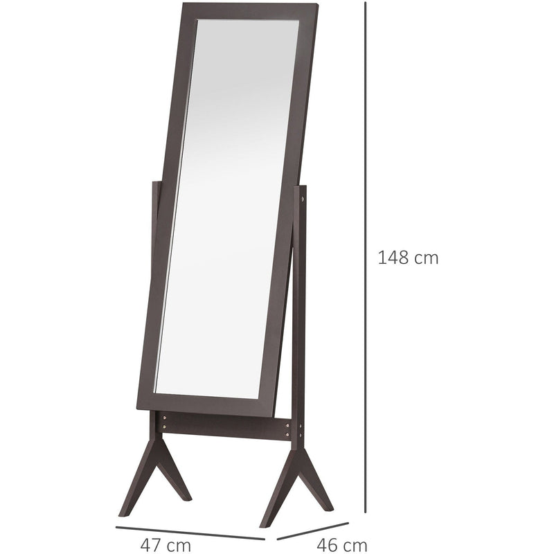 Freestanding Dressing Mirror, Adjustable Angle, 148x47cm