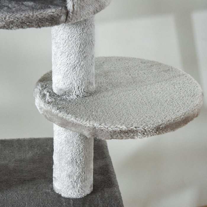 Cat Climbing Tree, Light Grey