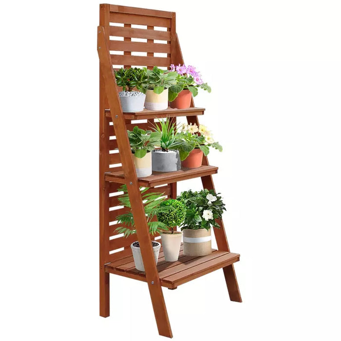 Solid Wood 3 Tier Plant Stand