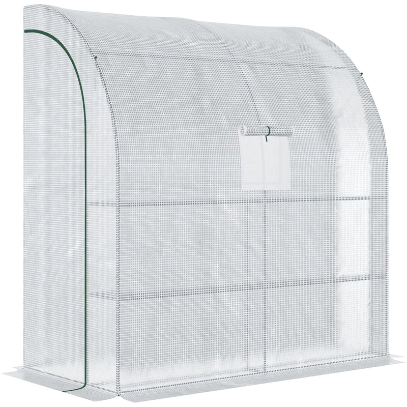Plastic Lean To Greenhouse - 200x100x215 cm