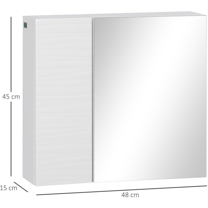 Wall Mounted Bathroom Mirror Cabinet, White