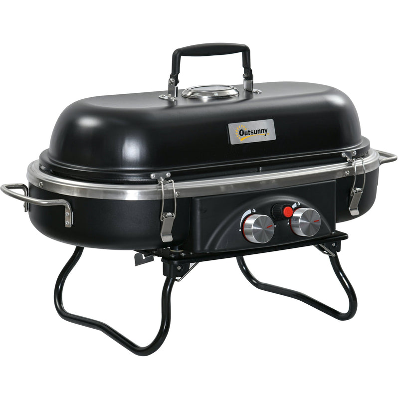 Foldable 2 Burner Gas BBQ Grill, Table Top