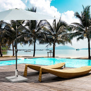 28kg Marble Parasol Base With Wheels Outsunny