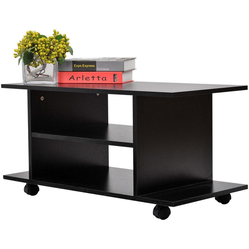 Compact TV Stand with Shelves, (80x40x40cm)