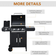 Image of a 3 burner gas bbq grill