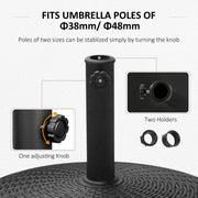 22kg Patio Umbrella Base With Wheels Outsunny