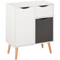 Floor Cabinet Storage, Drawer, Grey Homcom