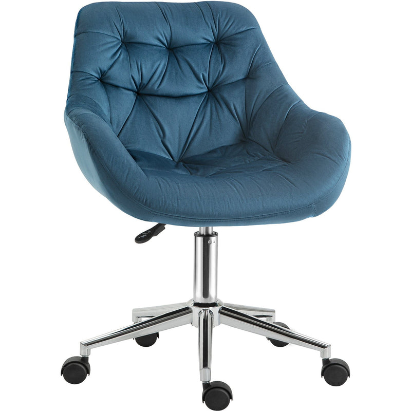 Blue Velvet Ergonomic Office Chair