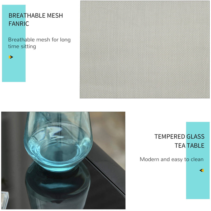 3-Piece Sun Loungers With Table