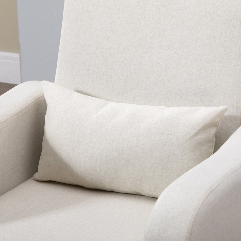 Cream Linen Club Chair